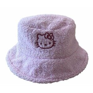 Hello‎ Kitty Pink Fleece Bucket Hat One Size Cute Kawaii Sanrio